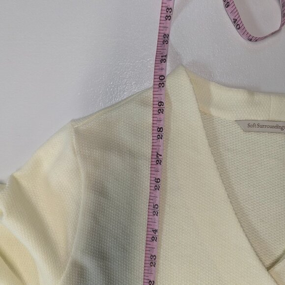 Soft Surroundings Petite Large Yellow Asymmetrical Top - Picture 8 of 9